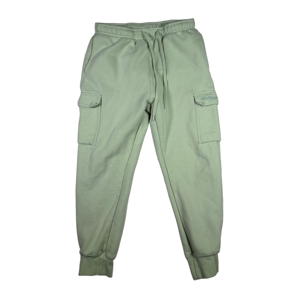 Maison Article Sage Green Cargo Sweatpants Joggers S Drawstring Pockets Womens